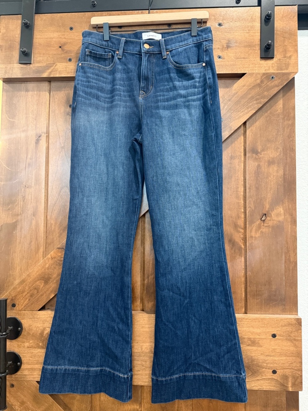 Level 99 Dark Blue Wide Leg Jeans Size 30